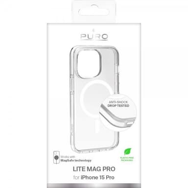 Puro iPhone 15 Pro Kuori LITE MAG PRO Läpinäkyvä Kirkas