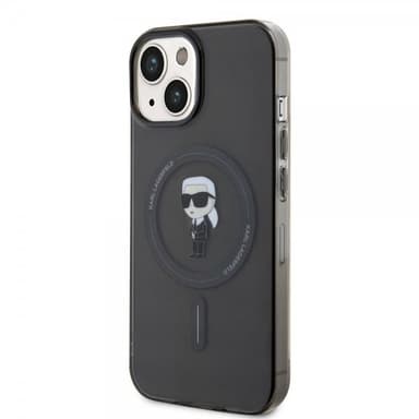 Karl Lagerfeld iPhone 15 Kuori Ikonik MagSafe Musta