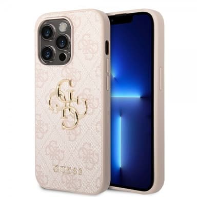 Guess iPhone 15 Pro Kuori 4G Logo Vaaleanpunainen