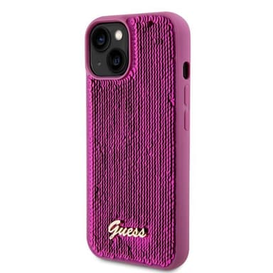 Guess iPhone 15 Kuori Sequin Fuschia