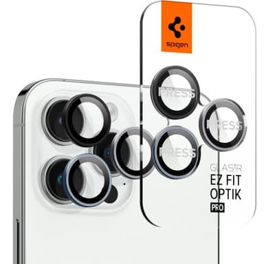 Spigen iPhone 14/15 Pro & Pro Max Kameran linssinsuojus GLAS.tR EZ Fit Optik Pro 2-pakkaus Zero One