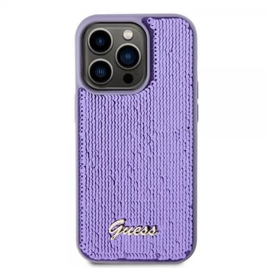 Guess iPhone 15 Pro Kuori Sequin Violetti