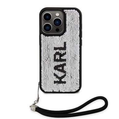 Karl Lagerfeld iPhone 15 Pro Max Kuori Sequin Musta