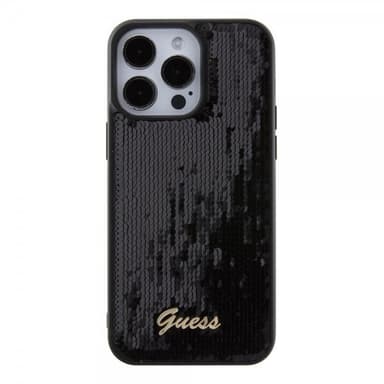 Guess iPhone 15 Pro Max Kuori Sequin Musta