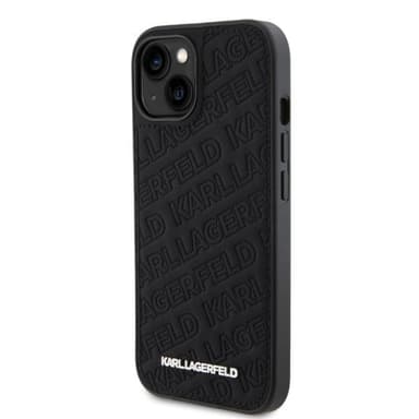 Karl Lagerfeld iPhone 15 Kuori Quilted K Pattern Musta