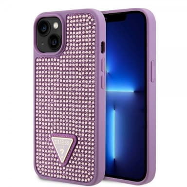 Guess iPhone 15 Plus Kuori Rhinestone Violetti