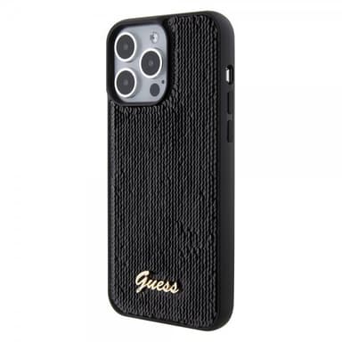 Guess iPhone 15 Pro Max Kuori Sequin Musta