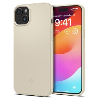 Spigen iPhone 15 Kuori Thin Fit Mute Beige