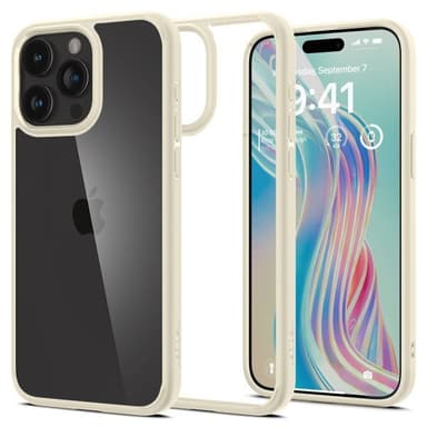 Spigen iPhone 15 Pro Kuori Ultra Hybrid Sand Beige