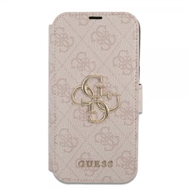 Guess iPhone 15 Pro Kotelo 4G Logo Vaaleanpunainen