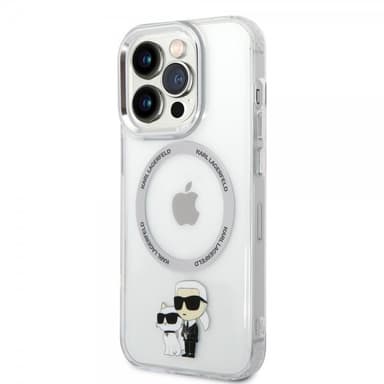 Karl Lagerfeld iPhone 15 Pro Kuori NFT Karl & Choupette Läpinäkyvä
