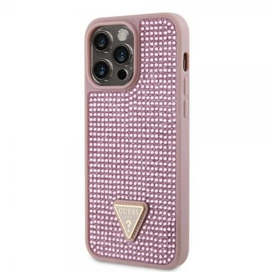 Guess iPhone 15 Pro Max Kuori Rhinestone Vaaleanpunainen