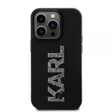 Karl Lagerfeld iPhone 15 Pro Kuori 3D Rubber Karl Musta