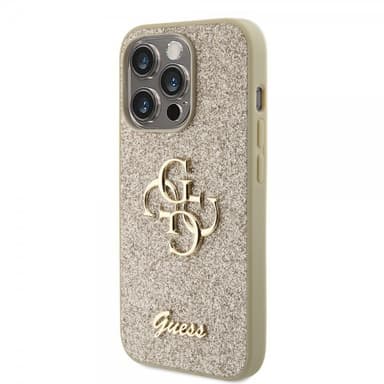 Guess iPhone 15 Pro Kuori Fixed Glitter Kulta