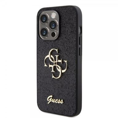 Guess iPhone 15 Pro Kuori Fixed Glitter Musta