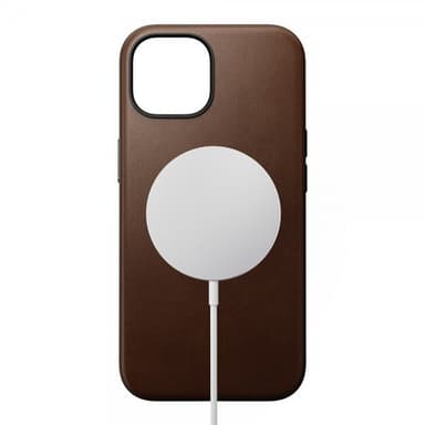 NOMAD iPhone 15 Kuori Modern Leather Case Ruskea