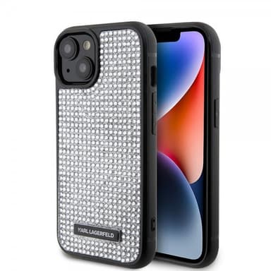 Karl Lagerfeld iPhone 15 Kuori Rhinestone Hopea