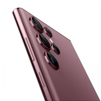 Spigen Samsung Galaxy S22 Ultra Kameran linssinsuojus GLAS.tR EZ Fit Optik Pro 2-pakkaus Burgundy