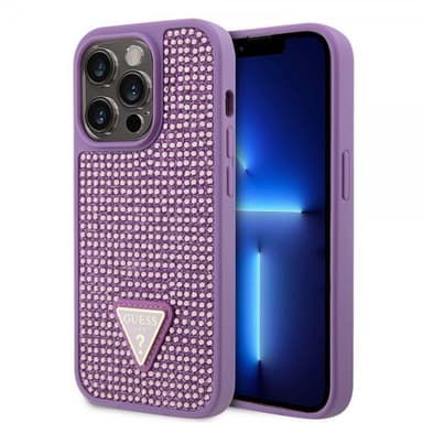 Guess iPhone 15 Pro Kuori Rhinestone Violetti