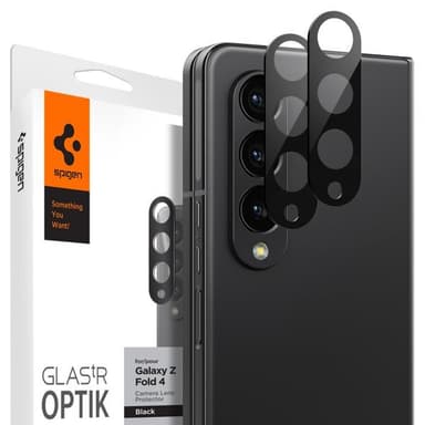 Spigen Samsung Galaxy Z Fold 4 Kameran linssinsuojus Glas.tR Optik 2-pakkaus Musta