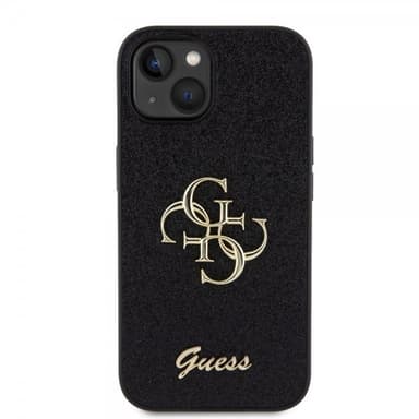 Guess iPhone 15 Kuori Fixed Glitter Musta