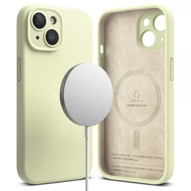 Ringke iPhone 15 Plus Kuori Silicone Magnetic Sunny Lime