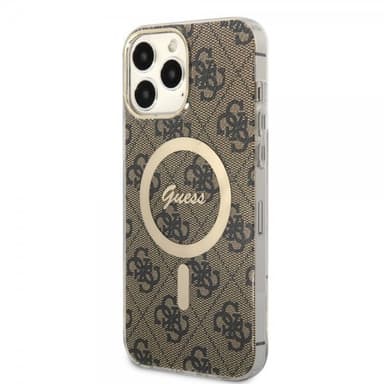 Guess iPhone 13 Pro Max Kuori 4G Pattern MagSafe Ruskea