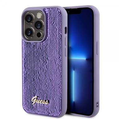 Guess iPhone 15 Pro Kuori Sequin Violetti