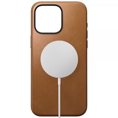 NOMAD iPhone 15 Pro Max Kuori Modern Leather Case English Tan