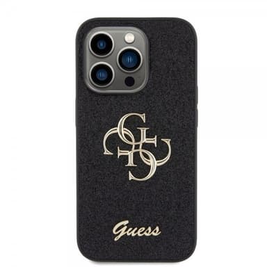 Guess iPhone 15 Pro Kuori Fixed Glitter Musta