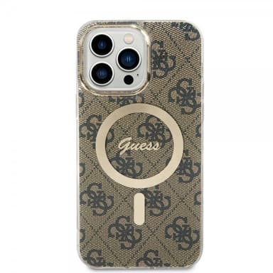 Guess iPhone 15 Pro Max Kuori 4G Pattern MagSafe Ruskea