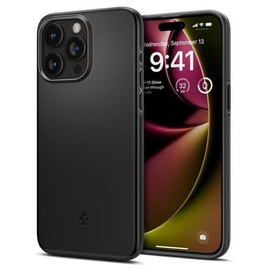 Spigen iPhone 15 Pro Kuori Thin Fit Musta