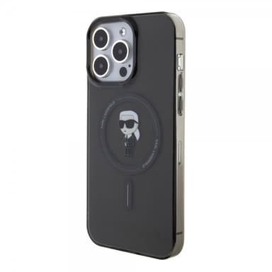 Karl Lagerfeld iPhone 15 Pro Max Kuori Ikonik MagSafe Musta