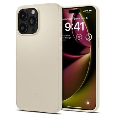 Spigen iPhone 15 Pro Kuori Thin Fit Mute Beige