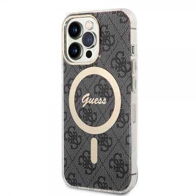 Guess iPhone 13 Pro Kuori 4G Pattern MagSafe Musta