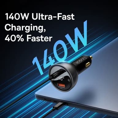 Baseus Autolaturi Digital Display PD3.1 Dual Cast Car Charger 140W