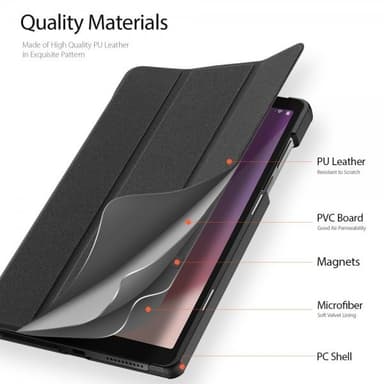 DUX DUCIS Lenovo Tab M8 (4th gen) TB300 Kotelo Domo Series Musta