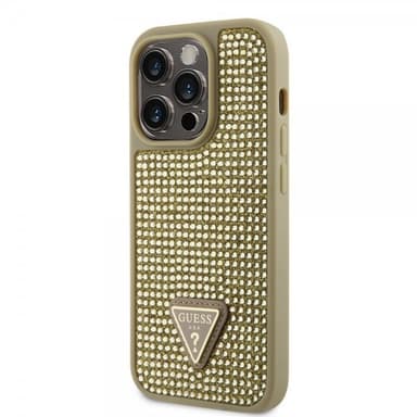 Guess iPhone 15 Pro Kuori Rhinestone Kulta