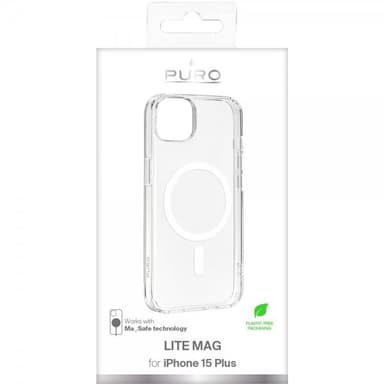 Puro iPhone 15 Plus Kuori LITE MAG Läpinäkyvä Kirkas
