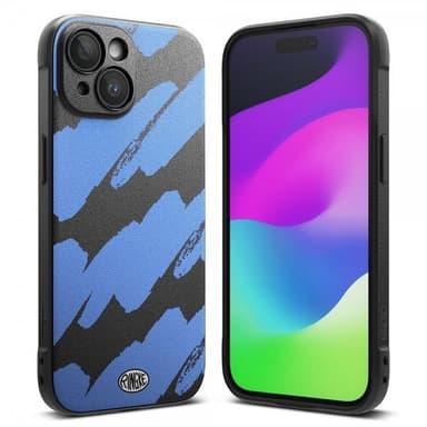 Ringke iPhone 15 Kuori Onyx Design Blue Brush
