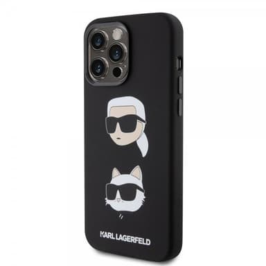 Karl Lagerfeld iPhone 15 Pro Max Kuori Karl & Choupette Musta