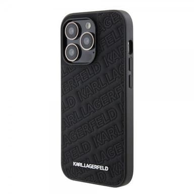 Karl Lagerfeld iPhone 15 Pro Max Kuori Quilted K Pattern Musta