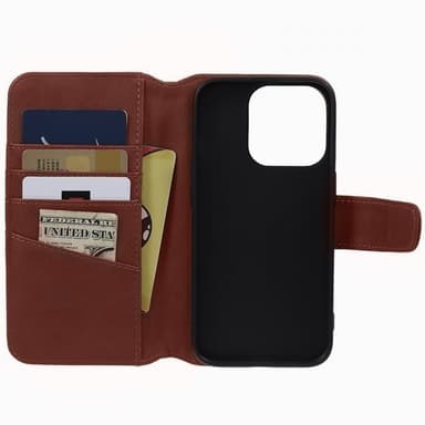 Nordic Covers iPhone 15 Pro Kotelo Essential Leather Maple Brown