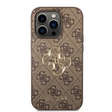Guess iPhone 15 Pro Kuori 4G Logo Ruskea