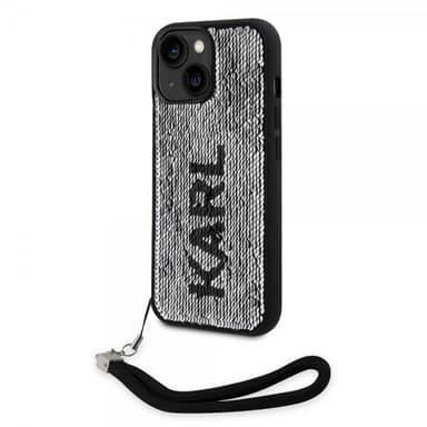 Karl Lagerfeld iPhone 15 Kuori Sequin Musta