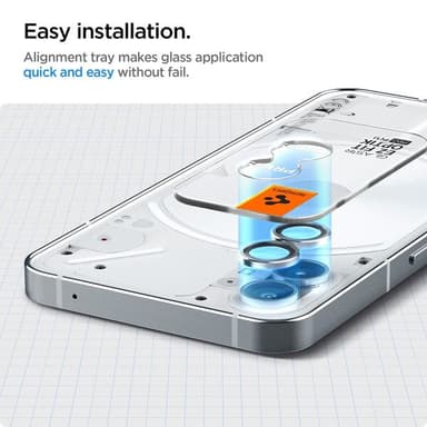 Spigen Nothing Phone (1) Kameran linssinsuojus GLAS.tR EZ Fit Optik Pro 2-pakkaus Silver