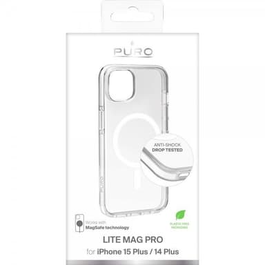 Puro iPhone 15 Plus Kuori LITE MAG PRO Läpinäkyvä Kirkas
