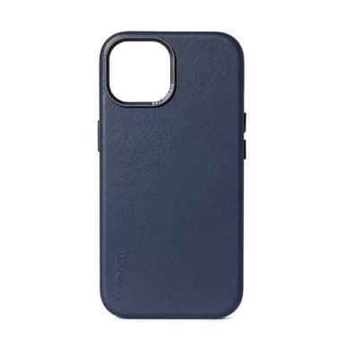 Decoded iPhone 15 Plus Kuori Leather Backcover True Navy