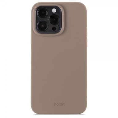 Holdit Silicone iPhone 15 Pro Max suojakuori (mokkaruskea)