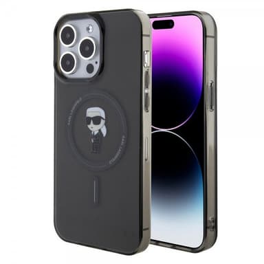 Karl Lagerfeld iPhone 15 Pro Max Kuori Ikonik MagSafe Musta